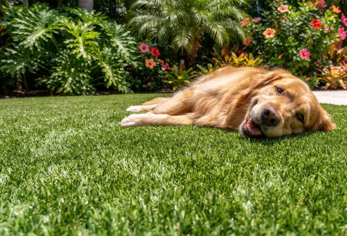 Pet-friendly artificial turf installation in The Villages, FL